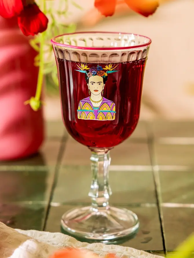 Zestaw kieliszków FRIDA KAHLO fuksjowych, 2 szt. 0.18