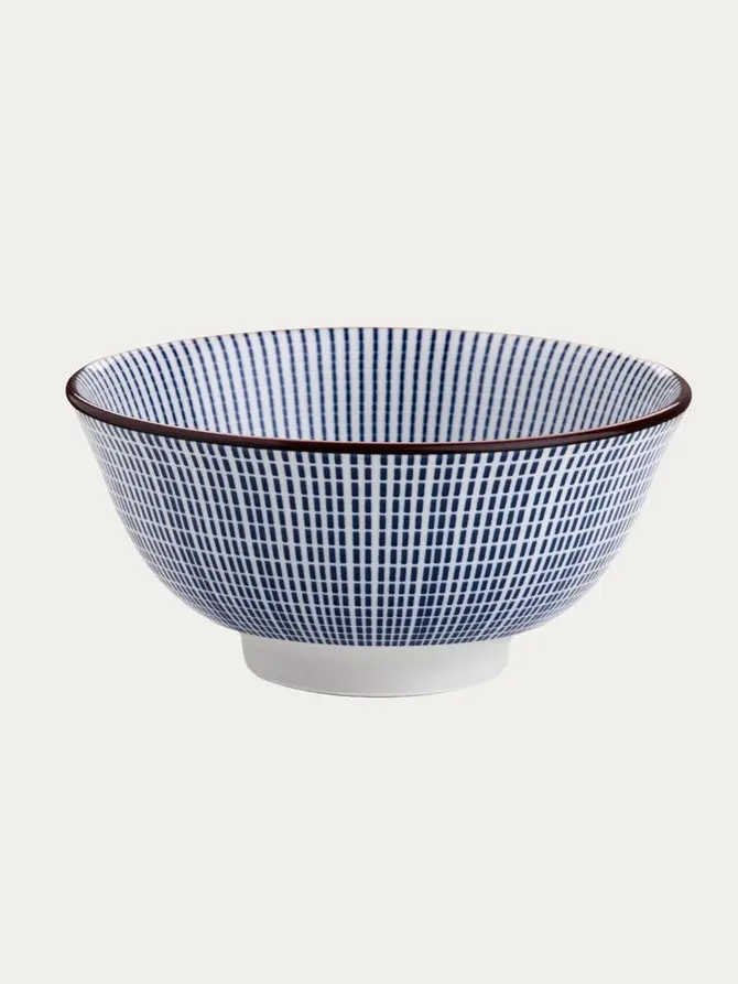 Miska NAVIA granatowa z brązową obwódką 15 cm