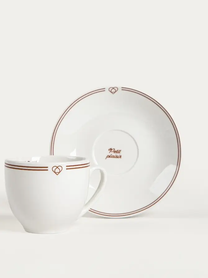 Zestaw filiżanek ze spodkiem PATISSERIE porcelanowych małych, 0,1 l 4 szt.