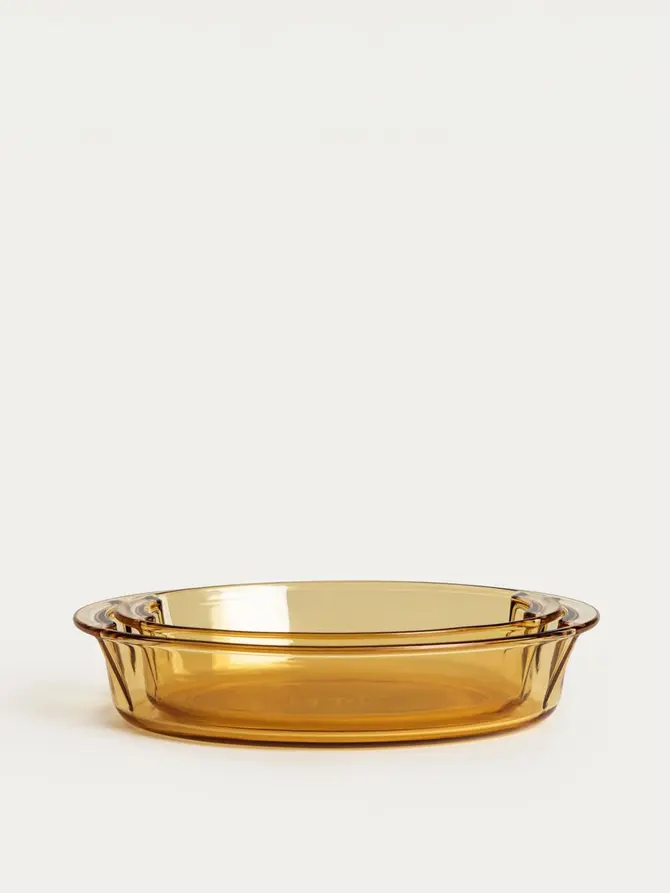Zestaw form do pieczenia AURELA owalnych żółtych 1500+2000 ml