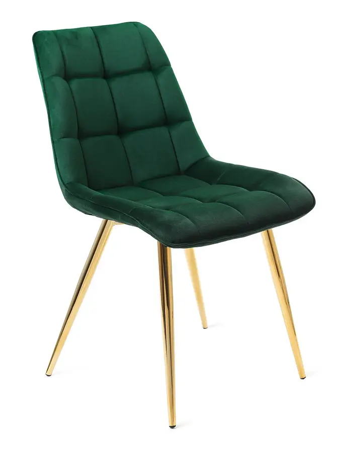 Krzesło CHIC welurowe zielone 44x57x88 cm