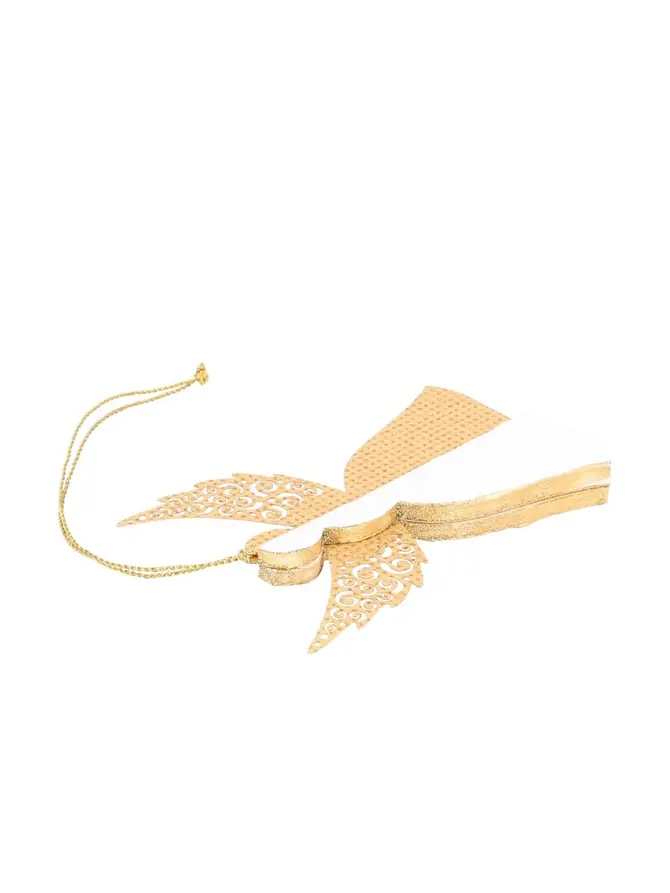 Gwiazda GALLA ANGEL anioł papierowy kremowy 12 cm