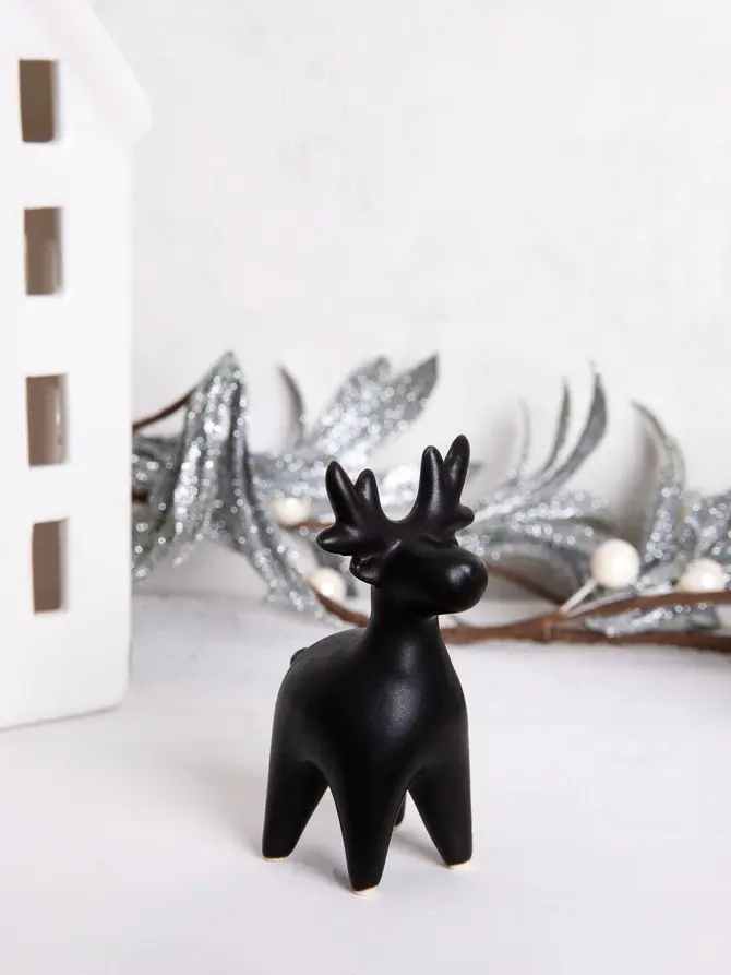 Renifer DARIAN czarny matowy 5x7 cm