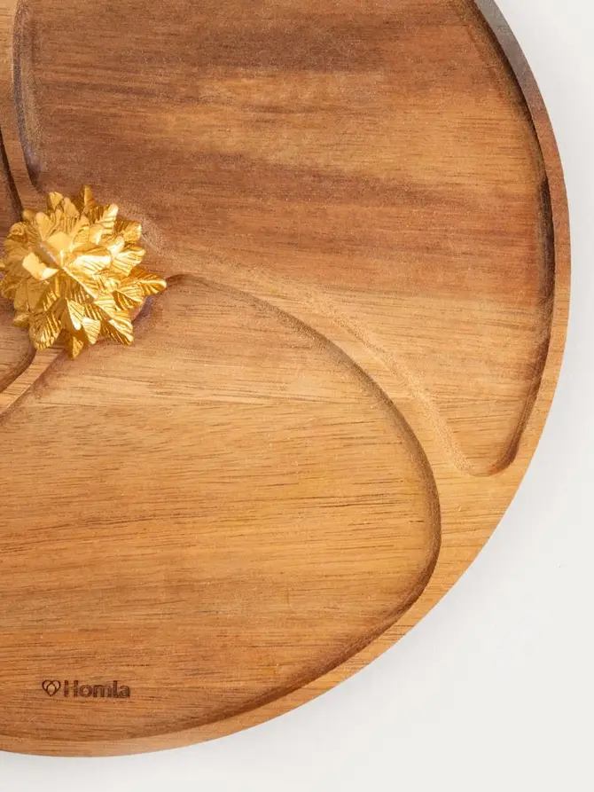 Deska do serwowania LOVDAL ze złotą choinką 28cm