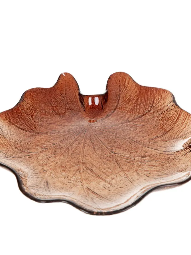Taca dekoracyjna ASALI szklana brązowa 27,5x3 cm