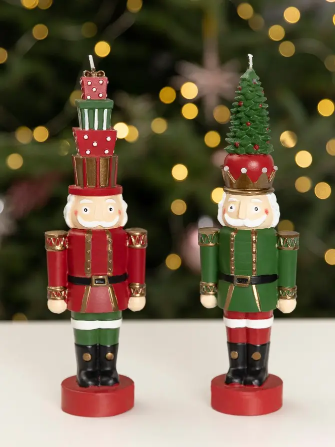 Świeca NUTCRACKER Dziadek z prezentami 25 cm