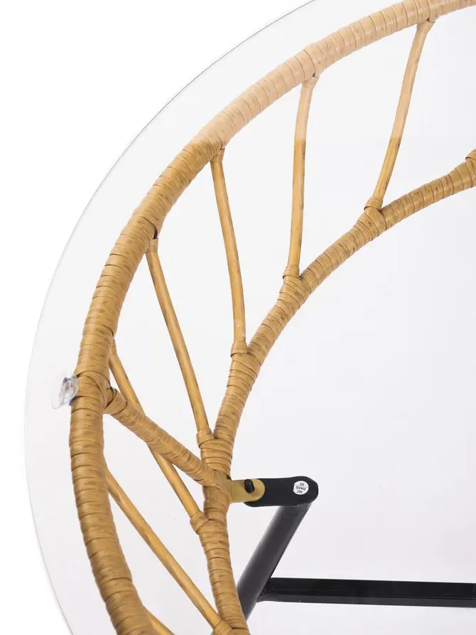 Stolik BOKKA boho pleciony 75x42 cm