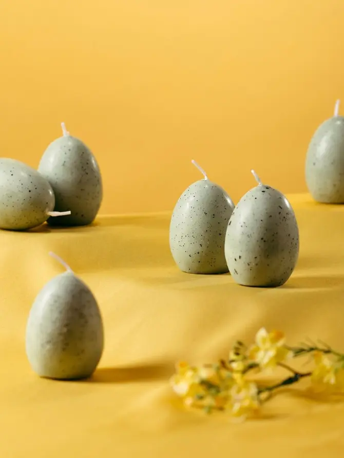 Świeca wielkanocna TRADITIONAL EASTER zielone jajka 6 szt.