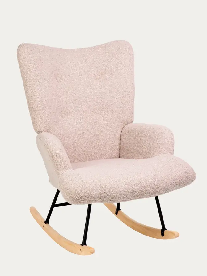 Fotel MOSS TEDDY BOUCLE bujany beżowy w tkaninie TEDDY BOUCLÉ 72x73x92 cm