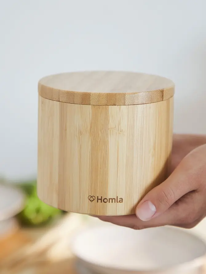 Pojemnik BAMBOU z pokrywką na magnes M 12x10,5 cm
