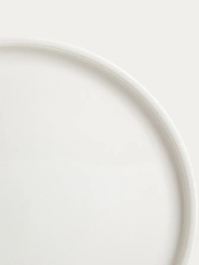 Talerz BERGO porcelanowy deserowy biały 20 cm