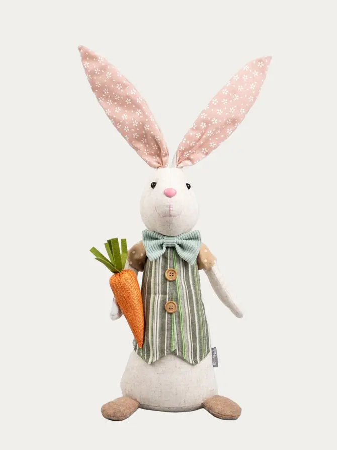 Skrzat CARROT stojący zając wielkanocny z marchewką 55 cm