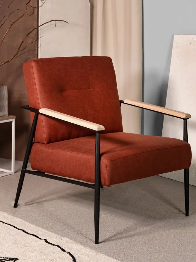 Fotel VELUDO karmelowy 71x70x83 cm