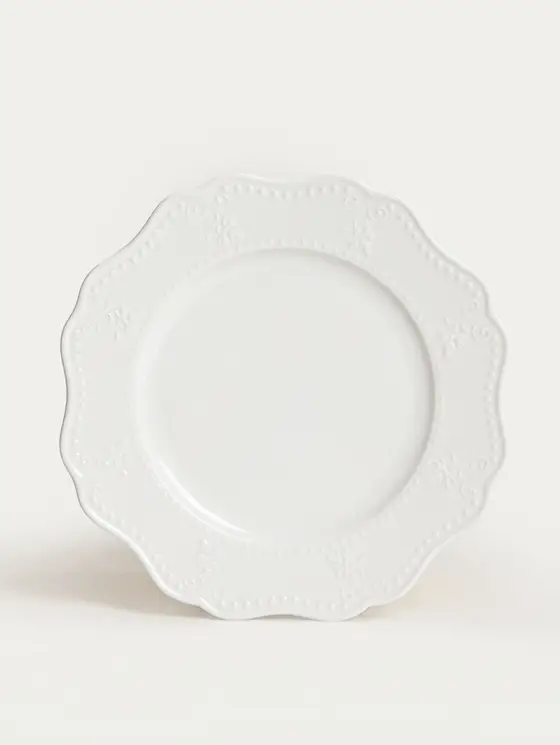 Talerz VISTAL porcelanowy deserowy biały 21 cm