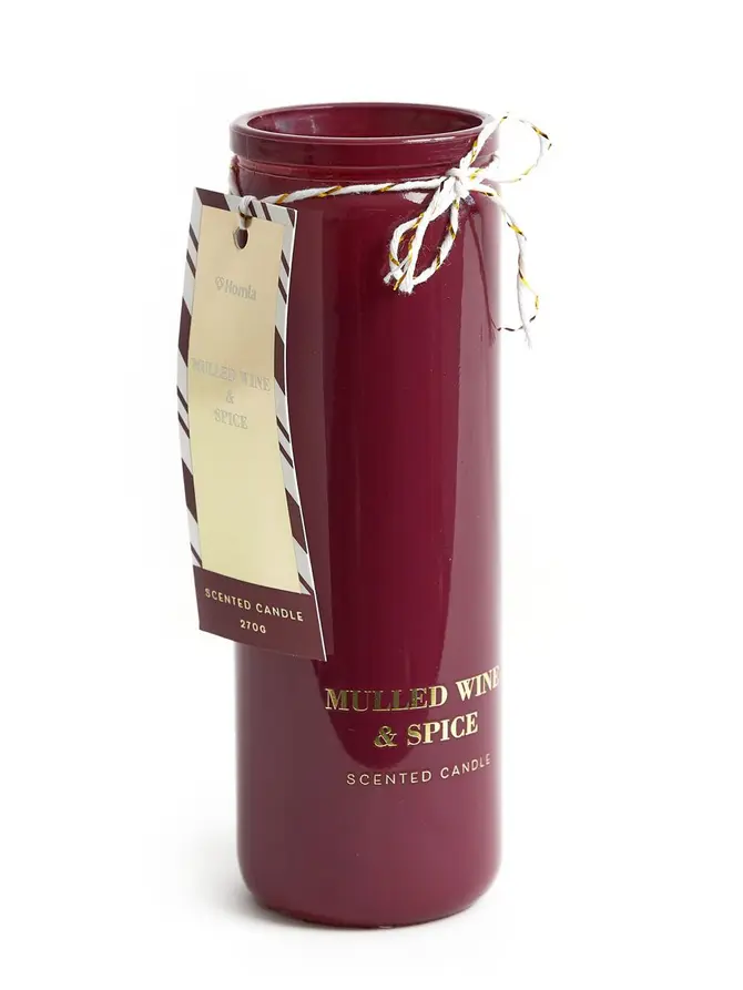 Świeca zapachowa CARLLO Mulled Wine and Spice bordowa 270 G