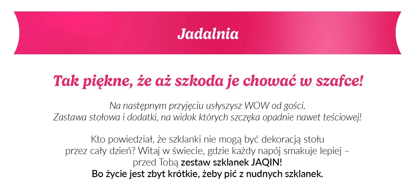 Zestaw JAQIN szklanek, 4 szt.