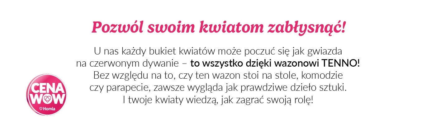 Wazon TENNO szklany granatowy 14,5x14,5x25,5 cm