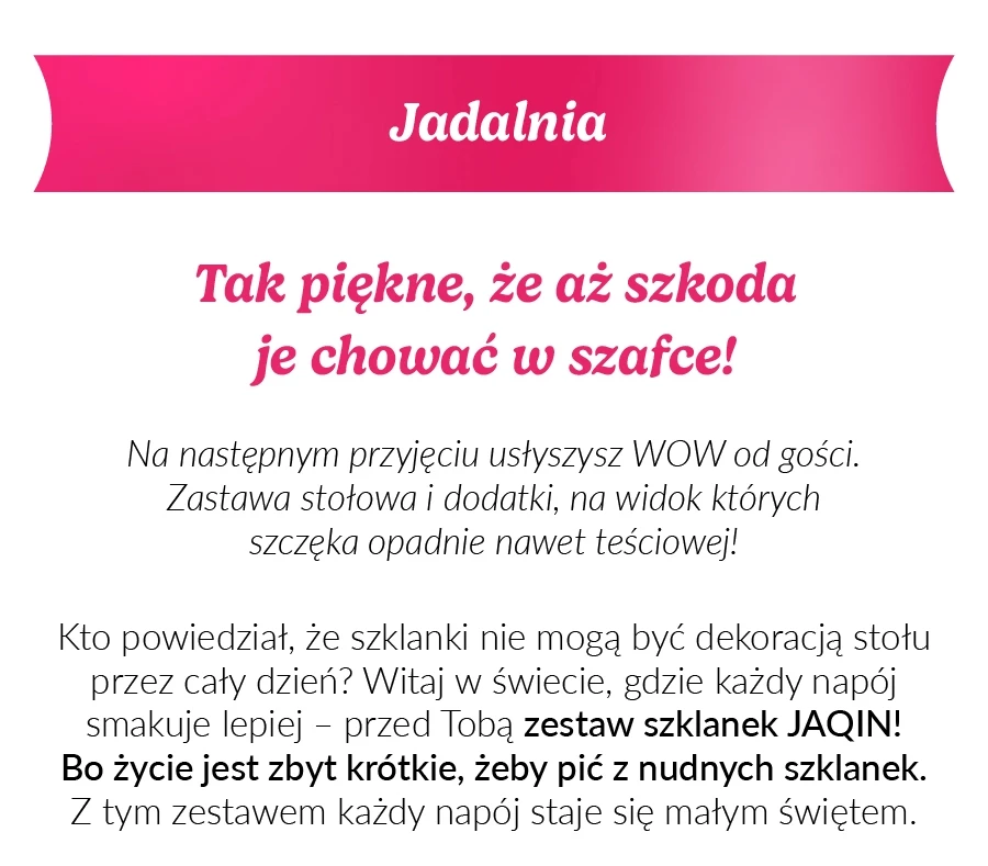 Zestaw JAQIN szklanek, 4 szt.