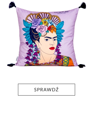 Poszewka FRIDA KAHLO z frędzlami 45x45 cm
