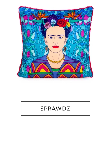 Poszewka FRIDA KAHLO z lamówką 45x45 cm