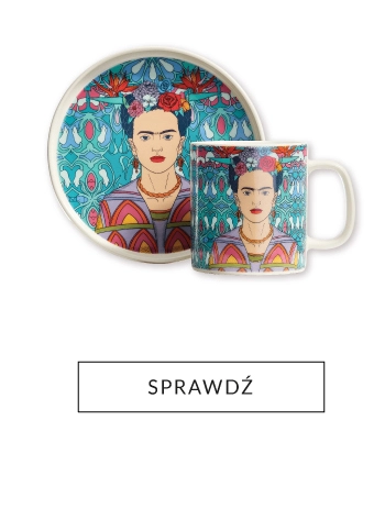 Filiżanka FRIDA KAHLO ze spodkiem turkusowa 0,2 l