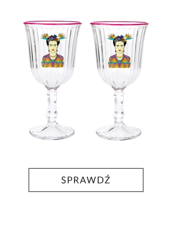 Zestaw kieliszków FRIDA KAHLO fuksjowych, 2 szt. 0.18