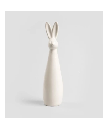 Figurka EDUARD królik porcelanowy biały 9x36 cm